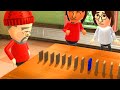 Wii Party U Minigame - Santa Claus Vs Yuya Vs Daisuke Vs Faustine (Hardest Difficulty)