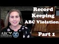 Record Keeping ABC Violation Part 1