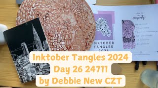 Inktober Tangles 2024 Day 26 - 24711 by Debbie New CZT