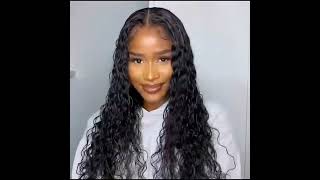 beautiful water wave hd lace wig #angiequeenhair #shorts