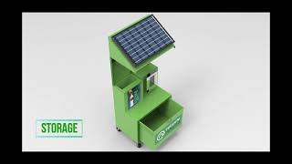 Green Vending Machine SolidWorks Modeling (Assembly and Its Perspective View)