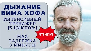 Дыхание Вима Хофа. Интенсивный онлайн-тренажер. Максимальная задержка 3 минуты.