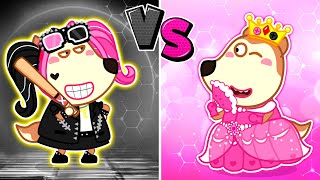 Pink vs Black Challenge by Lucy 🖤💗 Funny Series And Good Manner for Kids 🤩 Wolfoo Canada