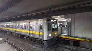 西武線6000系6017編成西武有楽町線開通40周年記念ラッピング＆HM車渋谷駅発車シーン