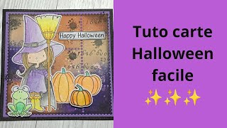 CARTE FACILE POUR HALLOWEEN #scrapbooking