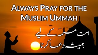 Always Pray for the Muslim Ummah (امت مسلمہ کے لیے ہمیشہ دعا کرنا)