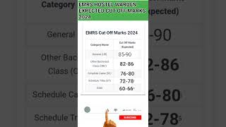 emrs hostel warden cut off #shorts #emrs_hostel_warden_cut_off_marks_2023 #trendingshorts