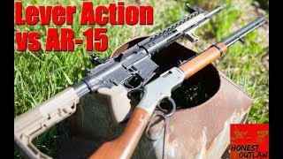 Lever Action Rifle vs Semi Auto AR-15 Range Review \u0026 Speed Test