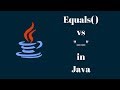 Equals Method Vs == Operator