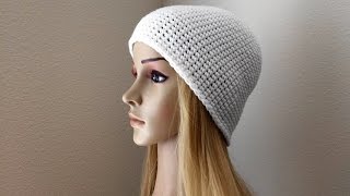 How To Crochet A Single Crochet Hat, Lilu's Handmade Corner Video # 73