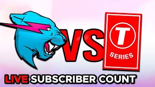 MrBeast VS T-Series Live Subscriber Race! Who Will Prevail?