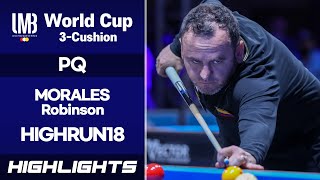 [Sharm El Sheikh 3-Cushion World Cup 2021] Robinson MORALES Highrun 18 (Fixed Cam)