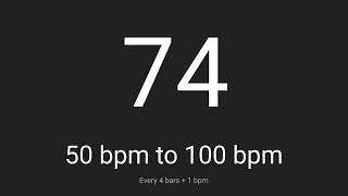 Rock Beat. From 50 to 100 bpm. #metronome #metronomebeats