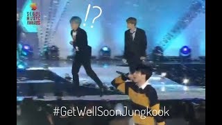 Taehyung Runs over to Jungkook for a surprise #GetWellSoonJungkook