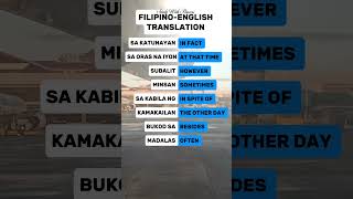 Watch and Learn || Filipino-English Translation #short#shortvideo#filipinotranslation #vocabulary