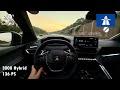 Ultimate Night POV Drive | 2023 Peugeot 3008 HYBRID 136 | 136 PS | ASMR | German Autobahn | Topspeed