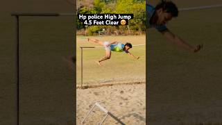 Hp Police High Jump 4.5 Feet Clear 😍|| Belly High Junp 😍⛳️#highjump #sports #police #army #views