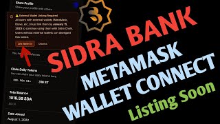 SIDRA BANK Metamask Wallet Connect Latest Update | Shahin Network