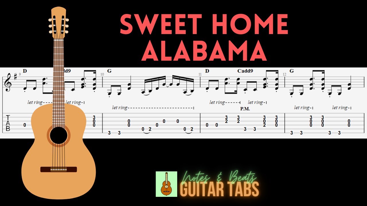 Sweet Home Alabama By Lynyrd Skynyrd Easy Guitar Tab How To Play Sweet