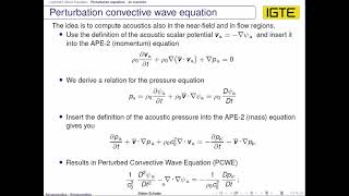 Perturbed convective wave equation