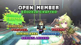 OPEN MEMBER SERVER MCPE 1.21 TERBARU! | Exozeld NETWORK