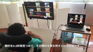 180912小4年-Tobii Eye Tracker 4Cで【EyeMoT 3D】射的ゲーム20180913_01#0241