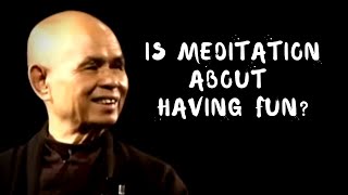 Is Meditating about Having Fun? | Thich Nhat Hanh