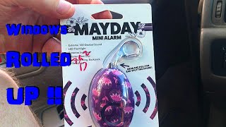 MAYDAY Personal MINI ALARM 100 DECIBELS w/Pushbutton Keychain Light