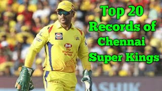 Top 20 Records of CSK | Chennai Super Kings Records | Dhoni Records | Raina Records | Cric Comment
