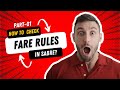 How to check Fare Rules in Sabre? Part 01 - The Rhyming Travels