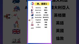 【零基礎英文】國家（中） 英文單字#跟讀英文單詞 #跟讀單詞 #英文 #英文聽力 #英文单词