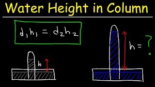 Height of Water in a Barometer Given Density \u0026 Column Height of Mercury - Chemistry Problems