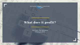 Sunday Service | 9 Feb 2025 | What Does It Profit? (Bill High [The Signatory])