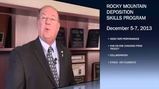 Mark Caldwell introduces the Rocky Mountain Deposition Skills Program