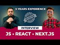 Frontend Engineer Mock Interview (3 YOE) | JavaScript, React & Next.js | Real Interview