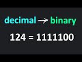 Convert decimal to binary EASY!