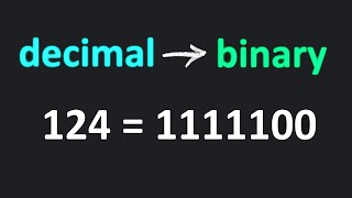 Convert decimal to binary EASY!
