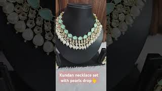 Call to order at 8125662361 moti pearl kundan necklace set with earrings #amazonlink#amazonseller