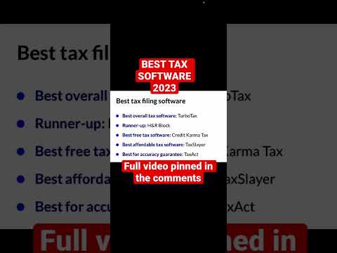 BEST TAX SOFTWARE for 2023 to produce your 2022 TAX RETURNS