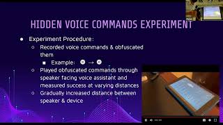 2022 WINALB Summer Internship Pres.: "Adversarial Machine Learning Against Voice Assistant Systems"