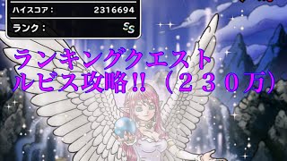 【DQMSL】ランキングクエスト　ルビス攻略‼︎（２３０万）