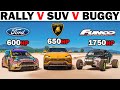 Forza Horizon 4 | Ford Fiesta GRC Rally VS Lamborghini Urus VS Funco F9 | Rally v SUV v Buggy!