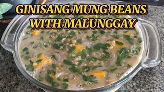 LET'S COOK GINISANG MUNG BEANS WITH MALUNGGAY // CharrieTv