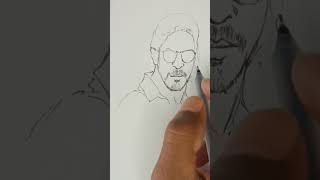 How to Draw SRK...// Shahrukh Khan Sir Drawing...// Pathan drawing #srk #shorts #ytshort #pathan