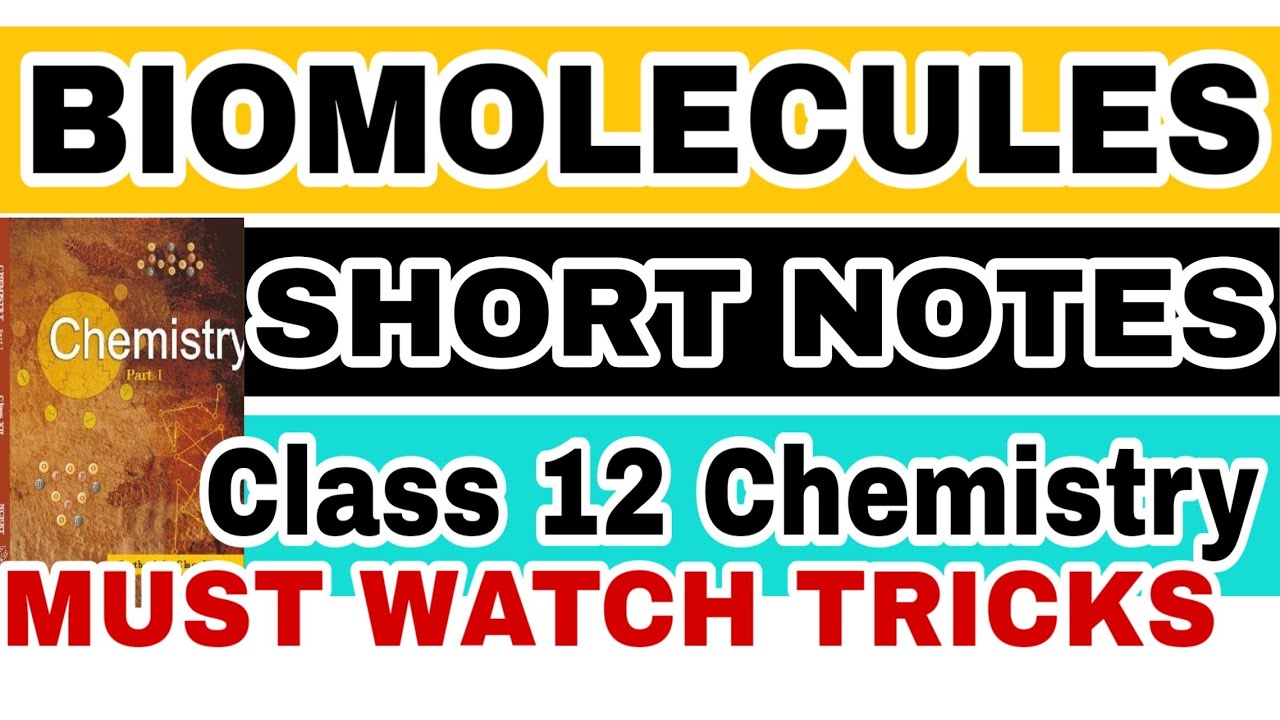 Biomolecules Short Notes With Tricks Chemistry Class 12 Youtube