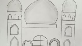 Masque drawing | masjid drawing easy | @artwithafs #short #masjid #drawing