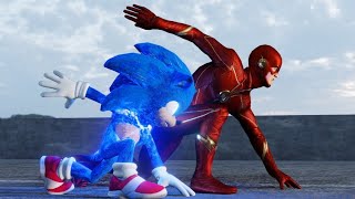 Sonic vs Flash Race  Movie Animated Part 1 2 3 to 7 Who is Faster Sonic The Hedg