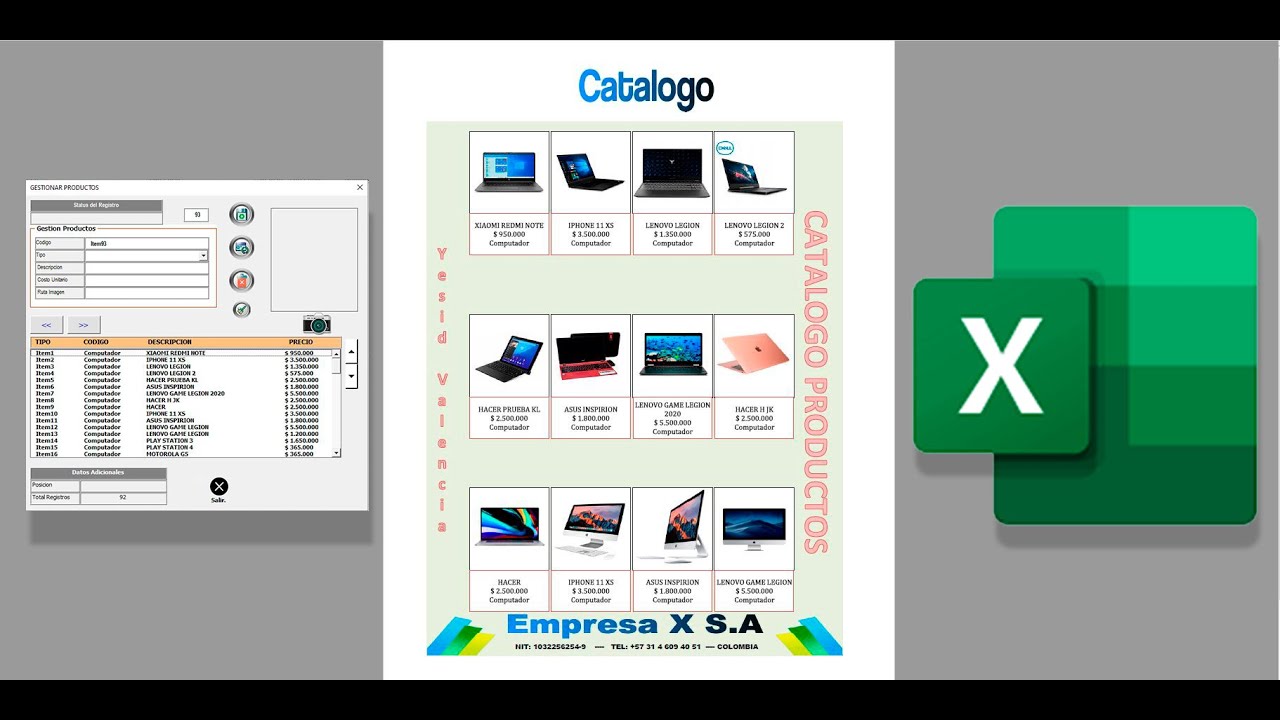 Crear Catálogo De Productos Con Imágenes, Precios En Excel - YouTube