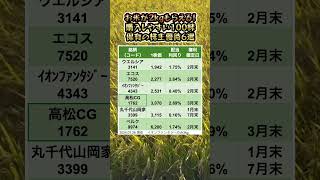 【お米２kgもらえる株主優待６選】購入しやすい100株保有でOK！