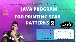 patter in Java lec 2 | hollow rectangle patter java problem|easy trick to solve pattern problem